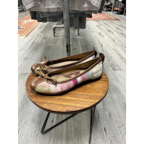 Coach Shoes - Vintage Coach Jennilee Pink/Patchwork Ballet Flats Women's US Size 8 F2610/C05